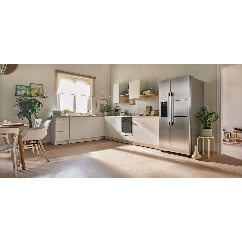 Side by Side GORENJE NRS9182VXB1, NoFrost Plus, 560 l, H 179 cm, Clasa E, Dozator apa, gri