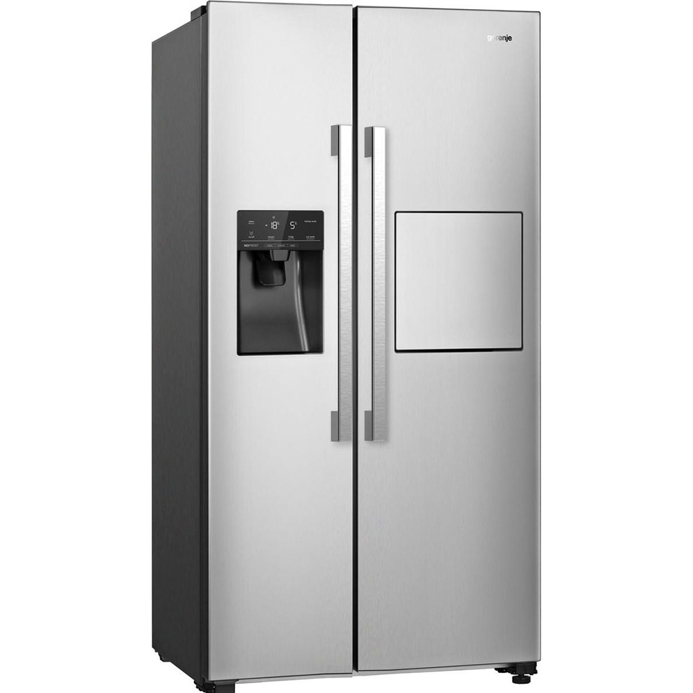 Side by Side GORENJE NRS9182VXB1, NoFrost Plus, 560 l, H 179 cm, Clasa E, Dozator apa, gri