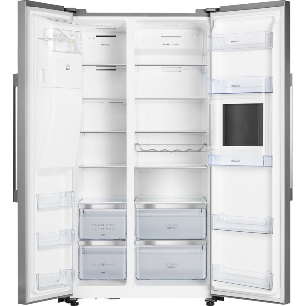 Side by Side GORENJE NRS9182VXB1, NoFrost Plus, 560 l, H 179 cm, Clasa E, Dozator apa, gri