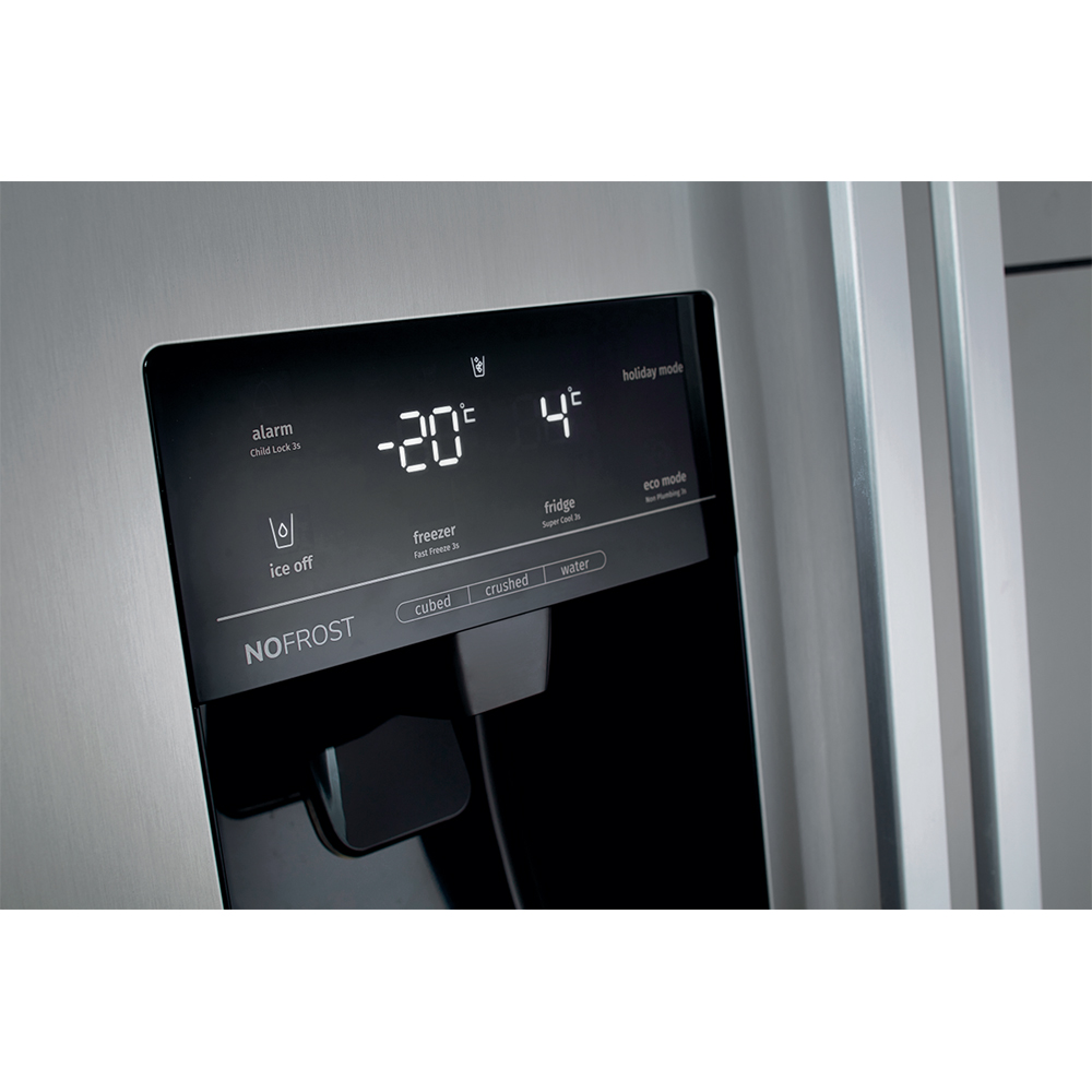Side by Side GORENJE NRS9182VXB1, NoFrost Plus, 560 l, H 179 cm, Clasa E, Dozator apa, gri