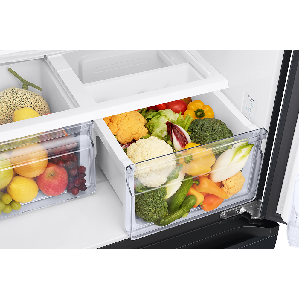 Side by Side SAMSUNG RF50C530EB1/EO, No Frost, 495 l, H 177 cm, Clasa E, Dozator apa, negru