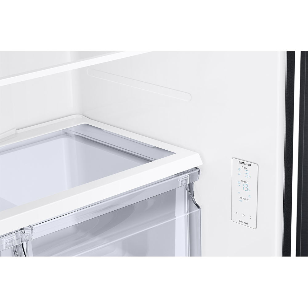 Side by Side SAMSUNG RF50C530EB1/EO, No Frost, 495 l, H 177 cm, Clasa E, Dozator apa, negru