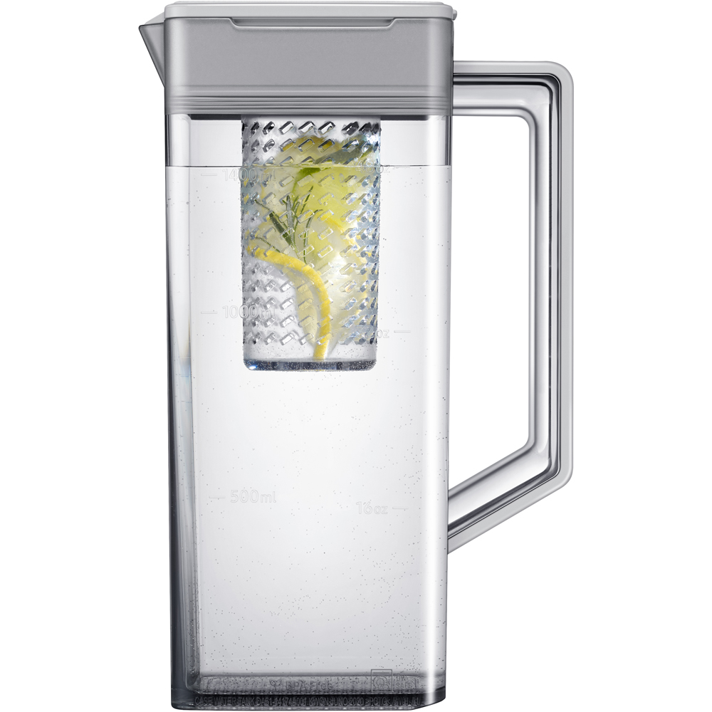 Side by Side SAMSUNG Family Hub RF65DG9H0EB1EO, No Frost, 636 l, H 183 cm, Clasa E, Wi-Fi, Dozator apa, dark inox