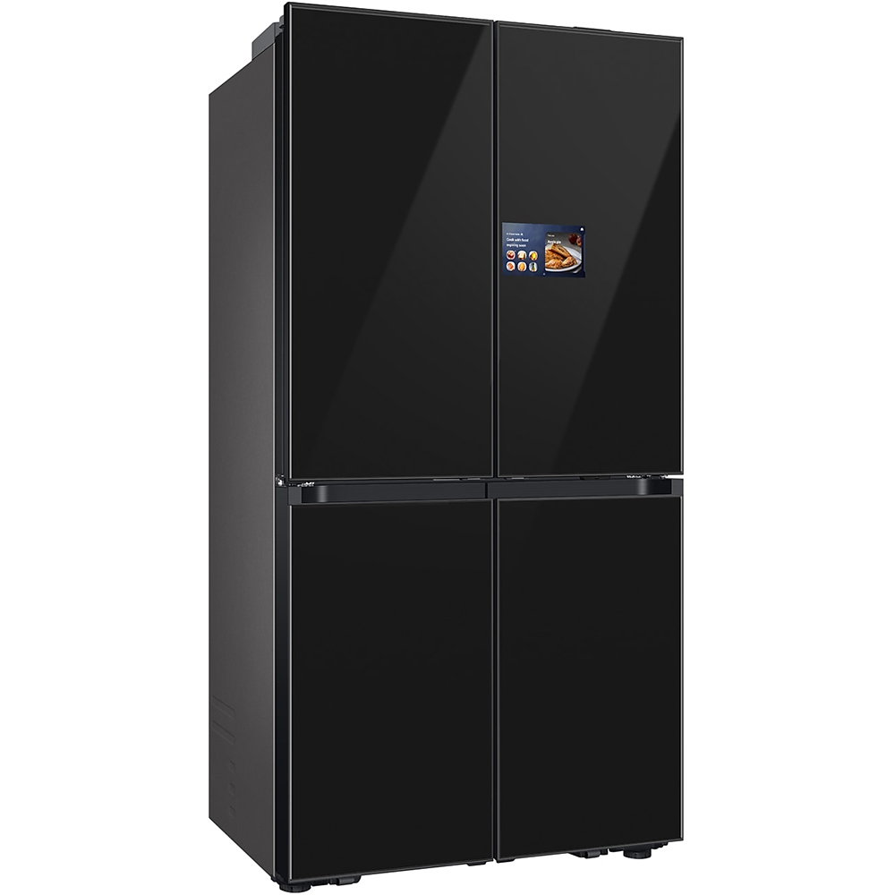 Side by Side SAMSUNG RM90F67CECEO, No Frost, AI Home 9'', 654 l, H 185.3 cm, Clasa E, Dozator apa, sticla neagra