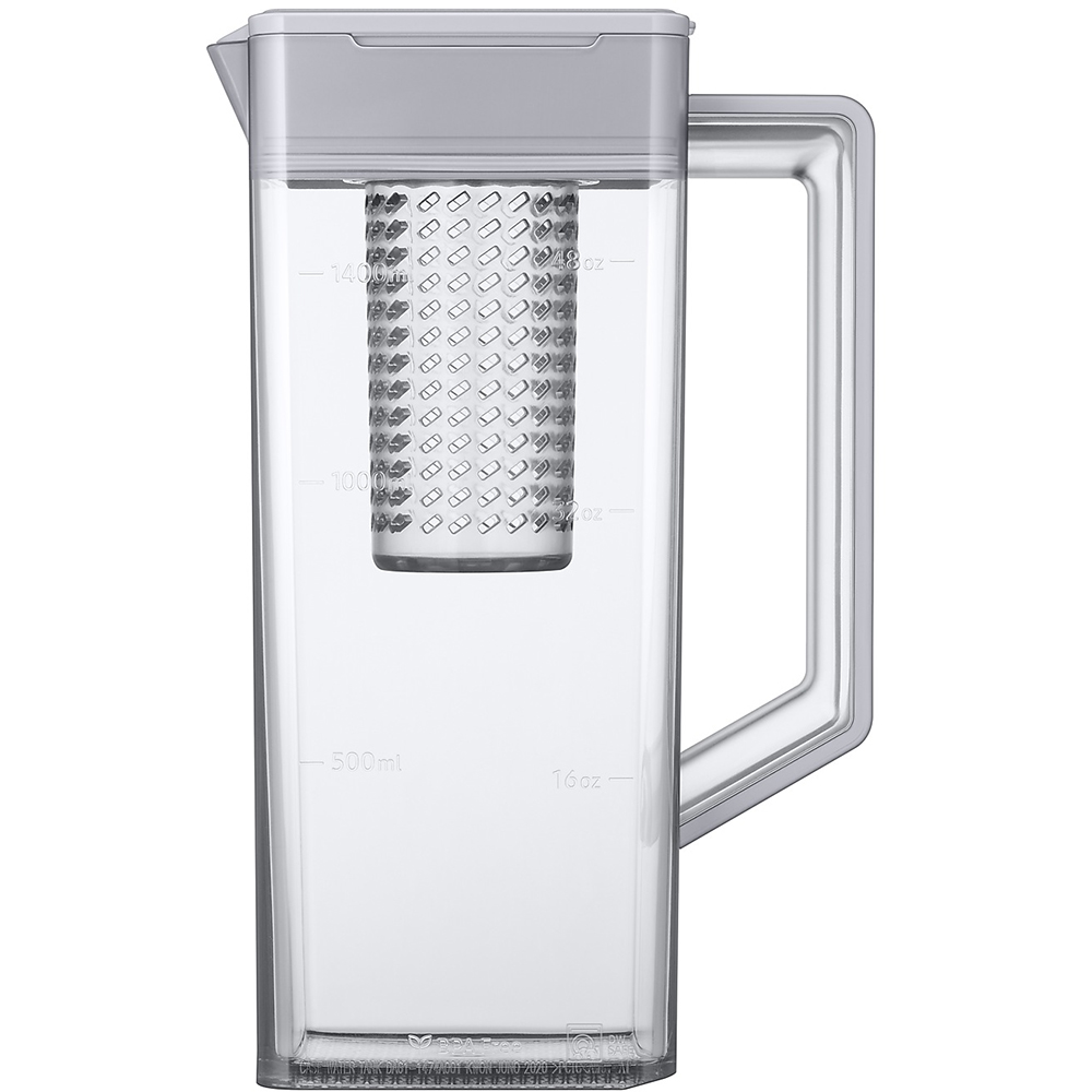 Side by Side SAMSUNG RM90F67CECEO, No Frost, AI Home 9'', 654 l, H 185.3 cm, Clasa E, Dozator apa, sticla neagra