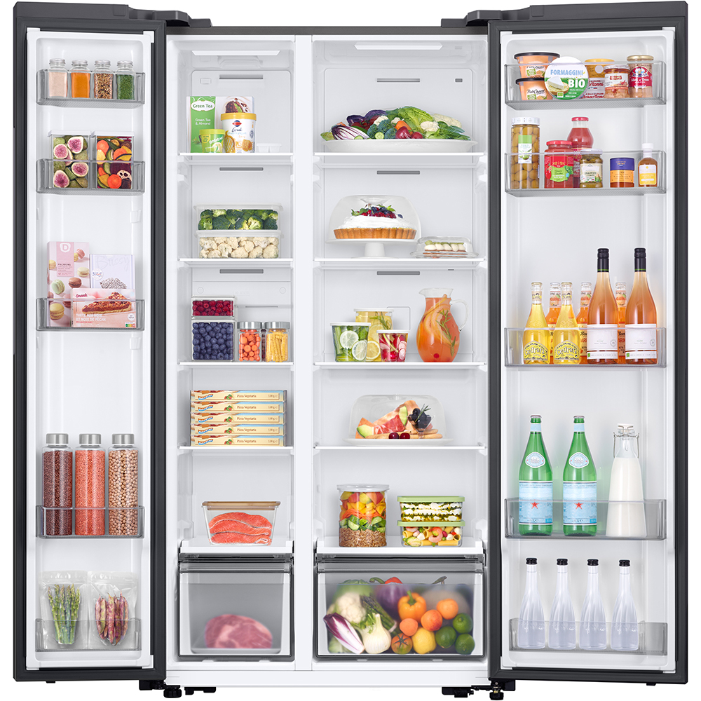 Side by Side SAMSUNG RS57DG400EM9EO, No Frost, 583 l, 178 cm, Clasa E, Wi-Fi, argintiu
