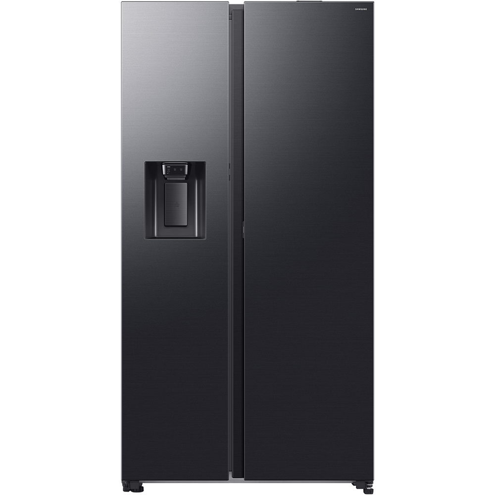 Side by Side SAMSUNG RS80F66KBFEO, No Frost, AI Energy, 634 l, H 178.4 cm, Clasa B, Dozator apa, dark inox l