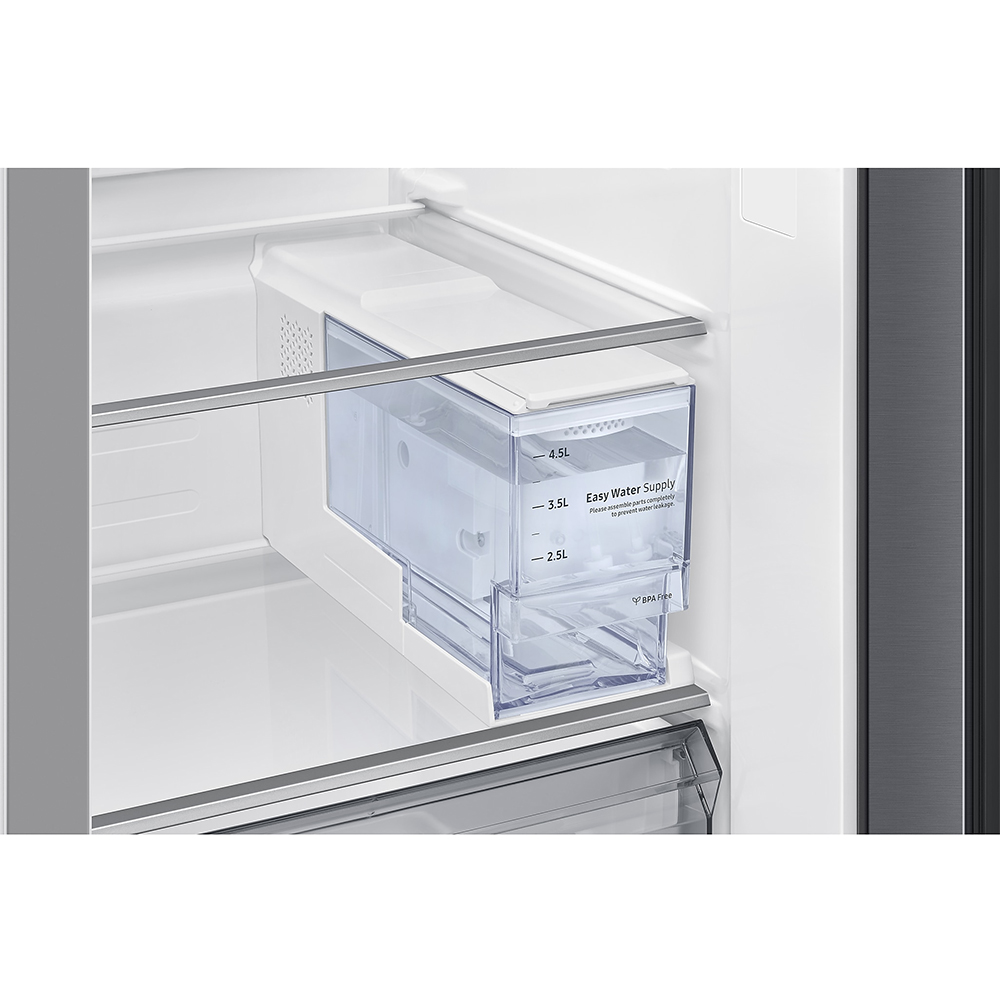 Side by Side SAMSUNG RS90F65EDTEO, No Frost, AI Home 9'', 621 l, H 178.4 cm, Clasa D, Dozator apa, inox