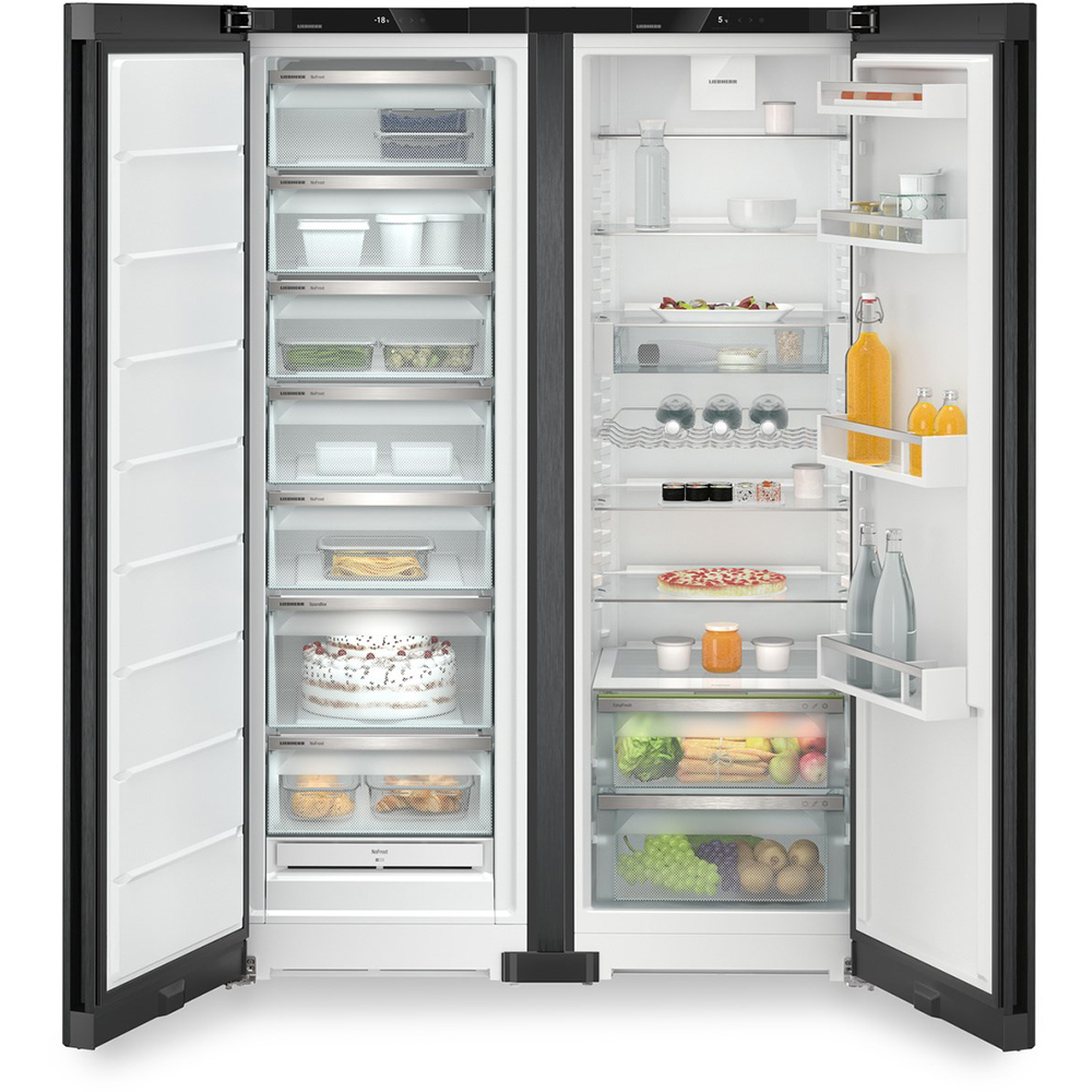 Side by Side LIEBHERR XRFbd 5220 Plus, Duo Cooling, 677 l, H 185 cm, Clasa D, negru