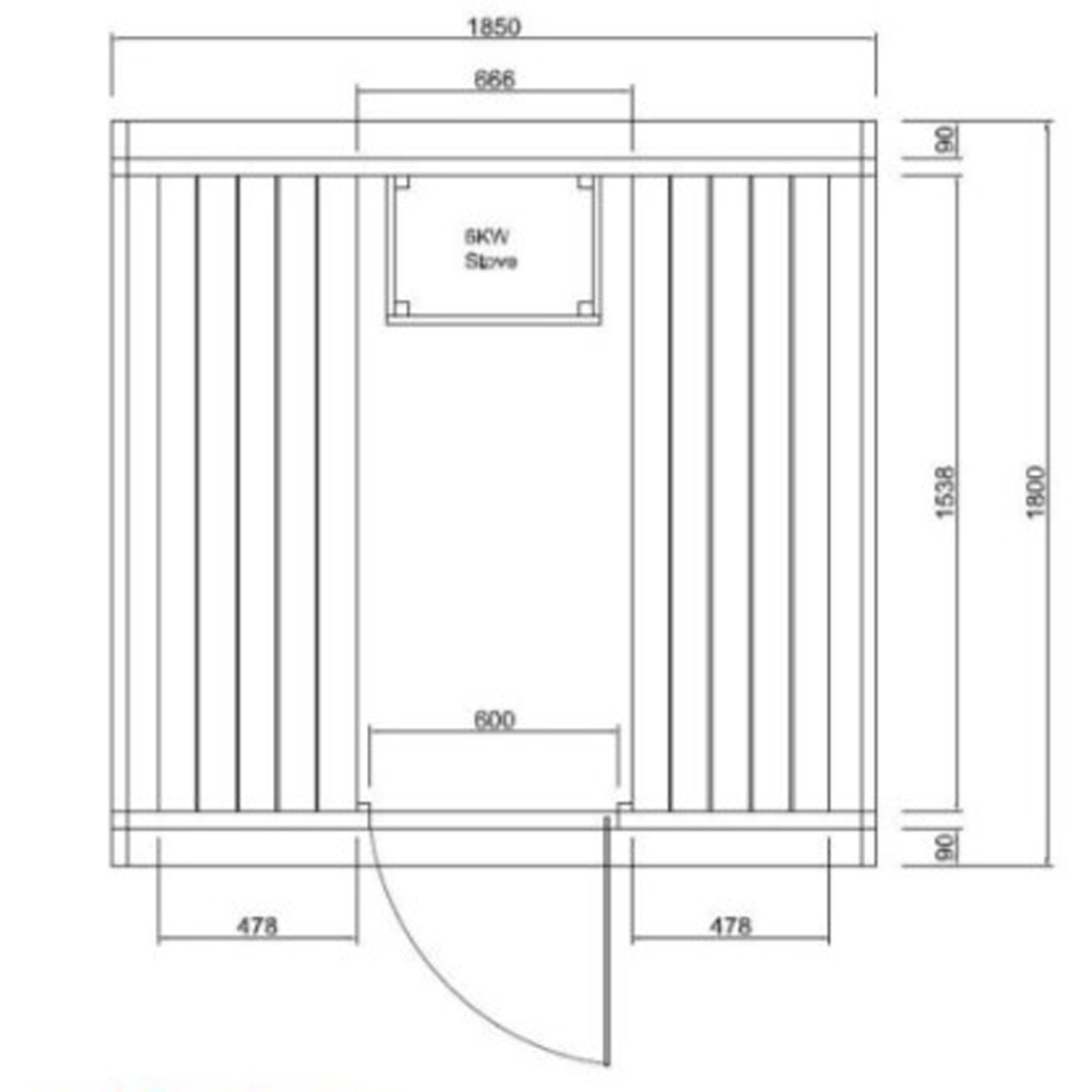 Sauna finlandeza SANOTECHNIK Tromso L, 189 x 180 x 191.5 cm, 4 persoane, natur