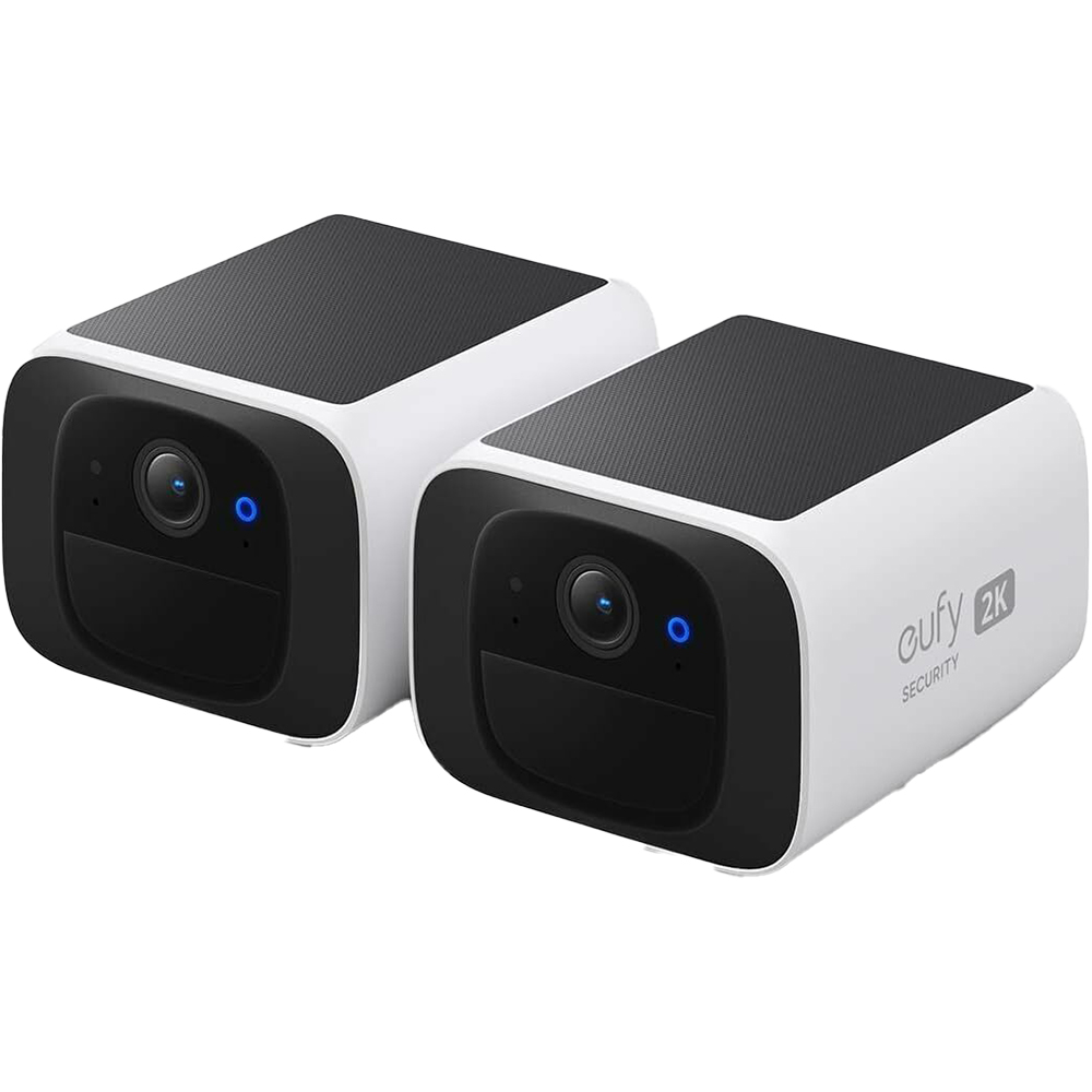 Set 2 camere IP Wireless exterior eufyCam SoloCam S220, 2K, IR, Night Vision, alb