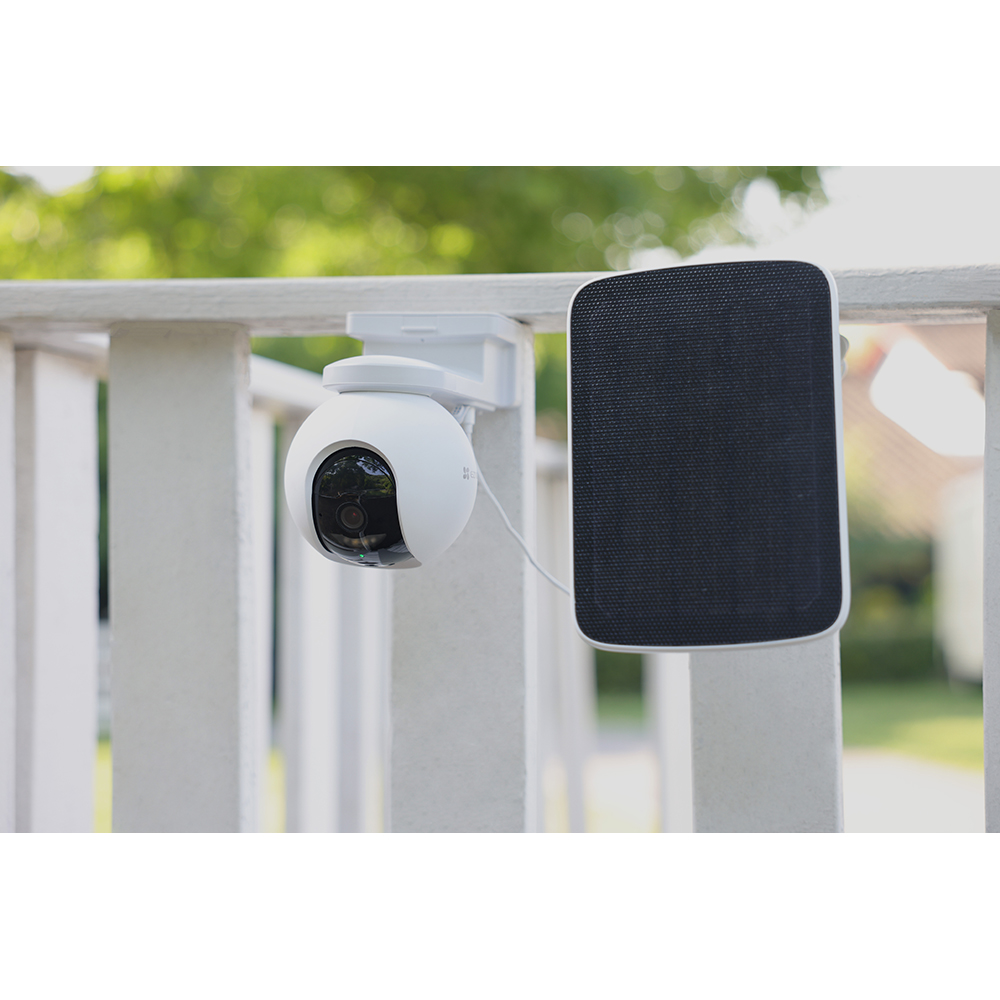 Kit Camera IP 4G EZVIZ EB8, 2K, panou solar , 10400 mAh, Smart IR, Motion Detection, alb