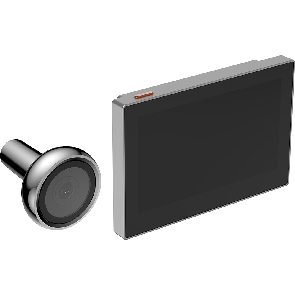 Sonerie video wireless EZVIZ HP2, 1080p, 2.200 mAh, Vedere cu unghi larg de 146, Ecran 4.3 inch, argintiu
