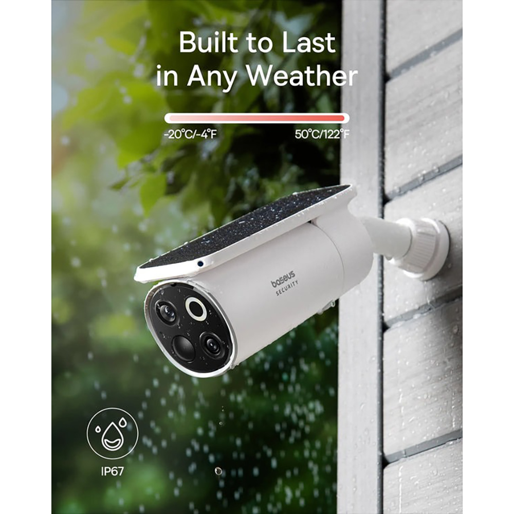 Camera IP Wireless BASEUS S1, 2K, 1296 p, IR, Night Vision, alb