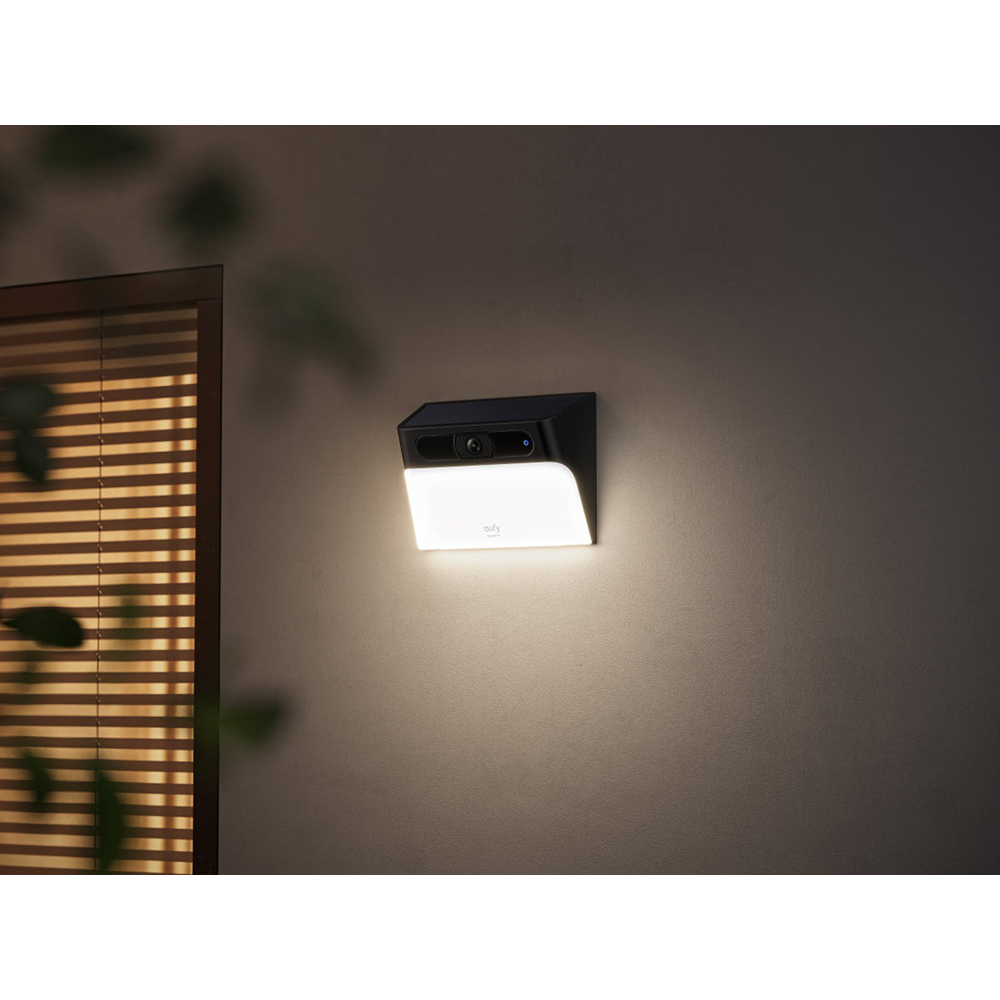 Camera IP Wireless exterior EUFY S120, 2K, 2304 x 1296, lumina LED, panou solar, negru