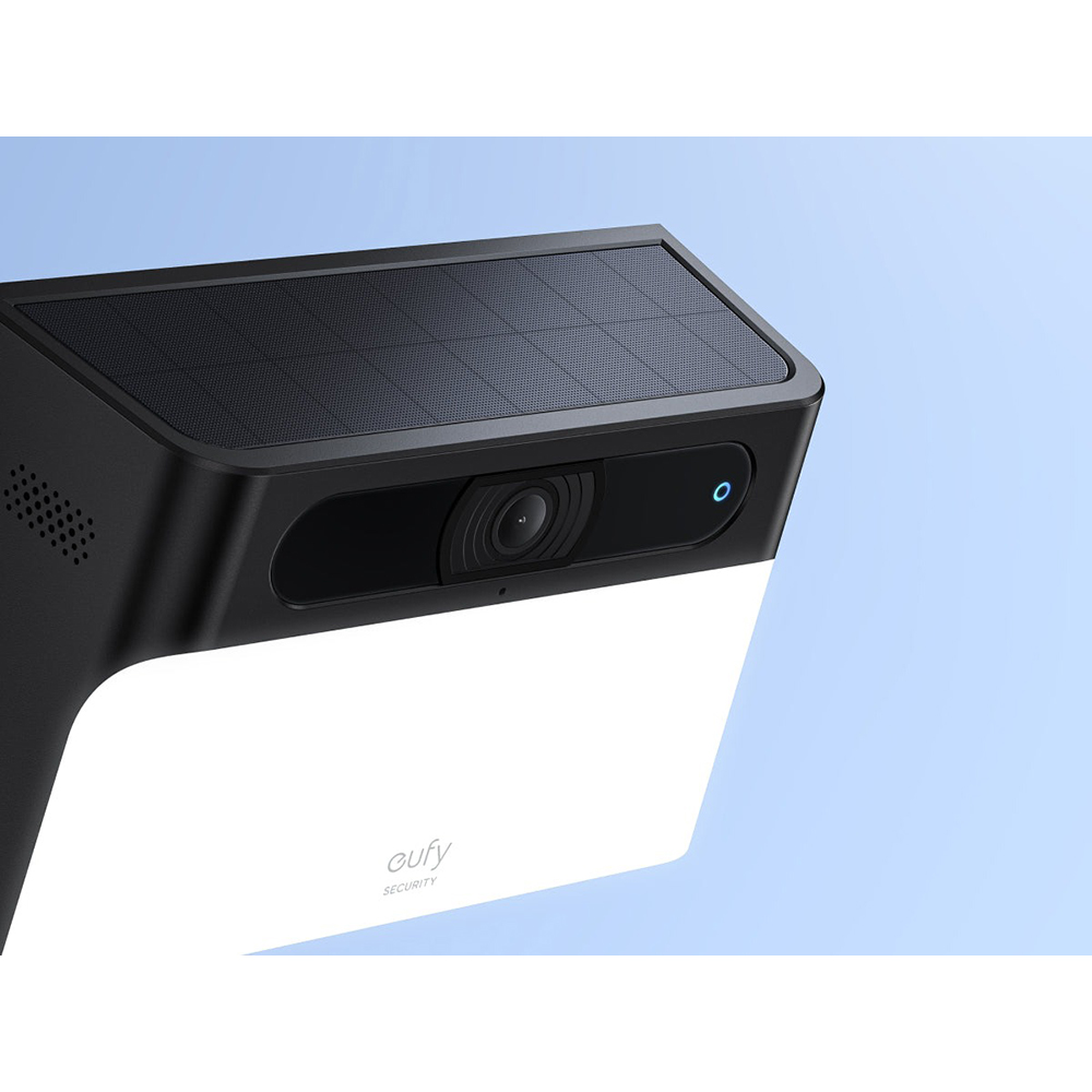 Camera IP Wireless exterior EUFY S120, 2K, 2304 x 1296, lumina LED, panou solar, negru