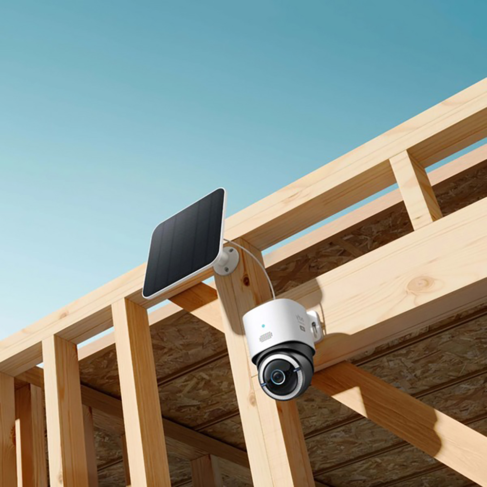 Camera IP Wireless PTZ EUFY S330, 4K 1536P, IR, Night Vision, panou solar, alb