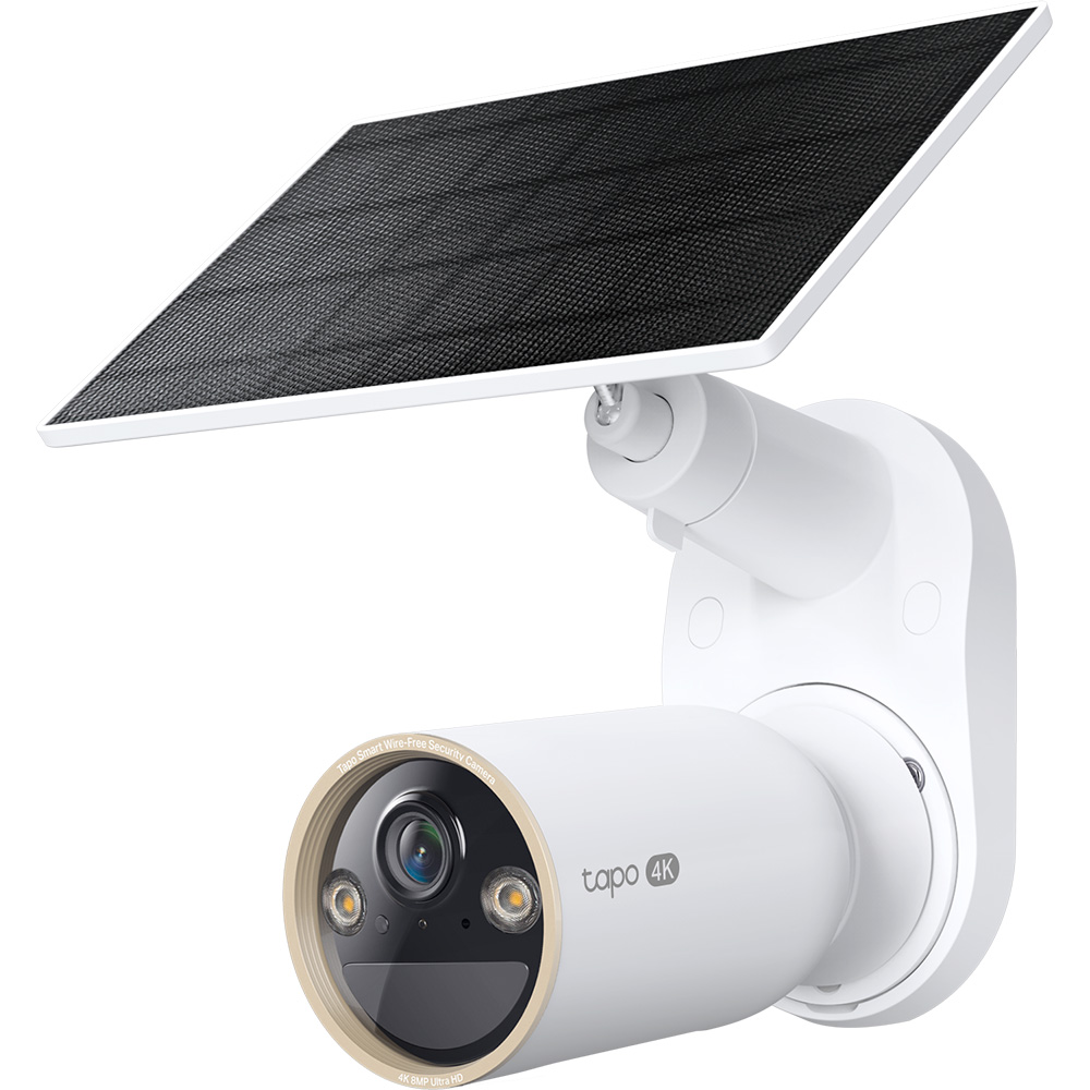 Kit camera IP Wireless exterior TP-LINK Tapo C460, 8MP, 2160 p, IP65, IR, Night Vision, alb