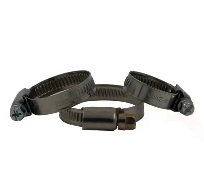 Set coliere metalice reglabile, 10-16mm, argintiu, 5buc
