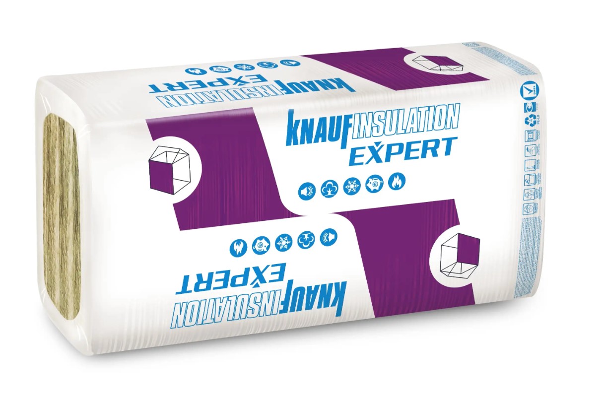 Vata minerala bazaltica fatada Knauf Insulation, 100 x 60 x 6 cm, 3 mp, 0.035 W/mK