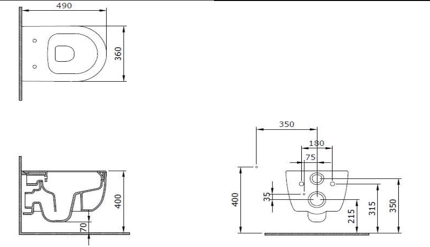 Set vas WC suspendat Regata Supreme, ceramica, rezervor 3-6 l, capac SoftClose, clapeta dubla actionare, alb-crom