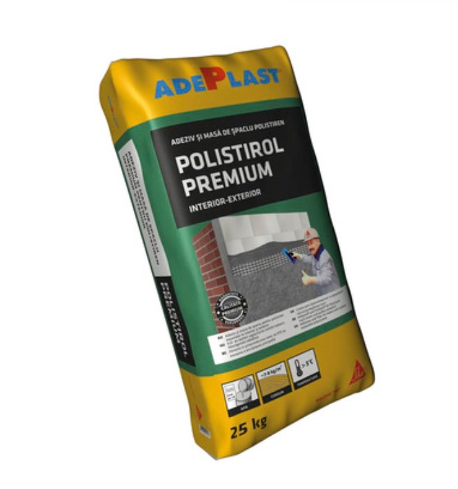 Adeziv polistiren Adeplast Polistirol Premium, interior-exterior, 25Kg
