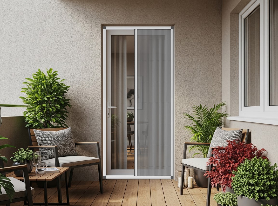 Plasa tantari, PVC, aluminiu, 116 x 116 cm, alb