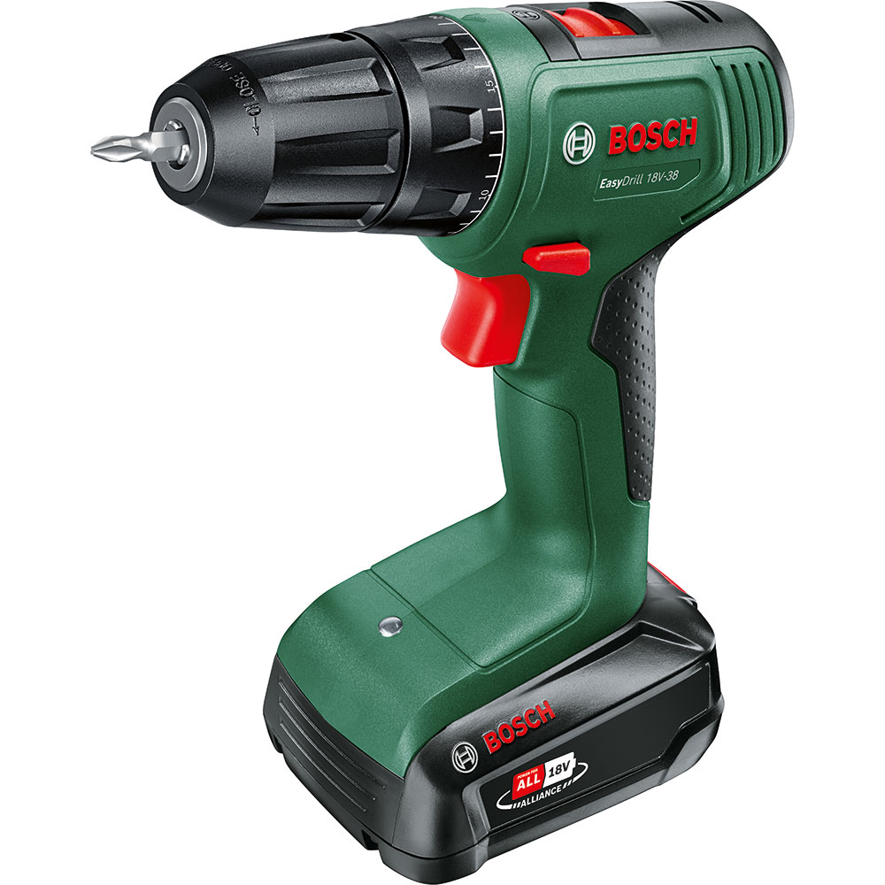 Masina de gaurit si insurubat (bormasina) BOSCH Easydrill 18V, 2Ah, mandrina Rapida, verde
