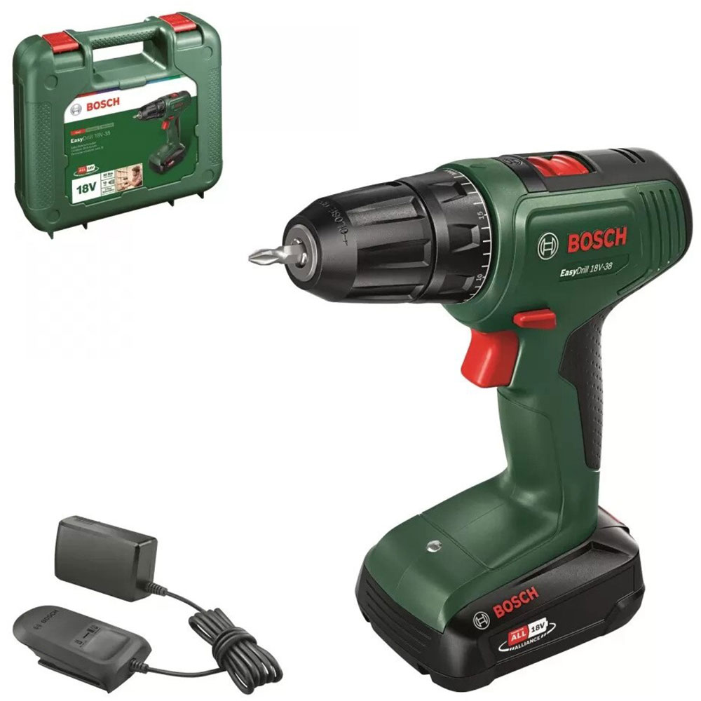 Masina de gaurit si insurubat (bormasina) BOSCH Easydrill 18V, 2Ah, mandrina Rapida, verde