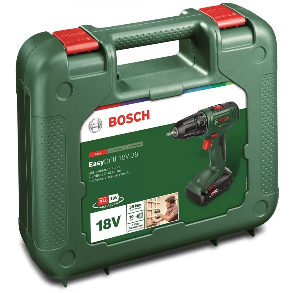 Masina de gaurit si insurubat (bormasina) BOSCH Easydrill 18V, 2Ah, mandrina Rapida, verde