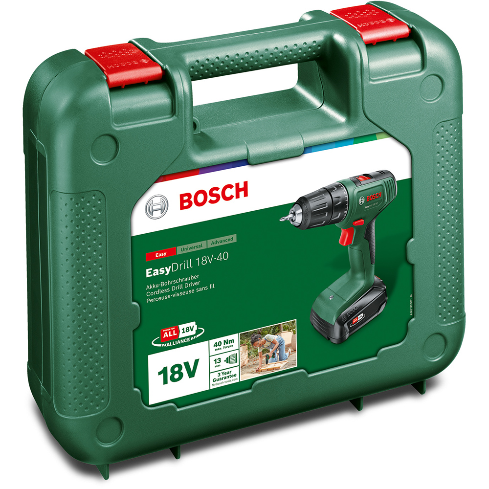 Masina de gaurit si insurubat (bormasina) BOSCH EasyDrill 18V-40, 1630rpm, mandrina Rapida, 32nm, 2Ah