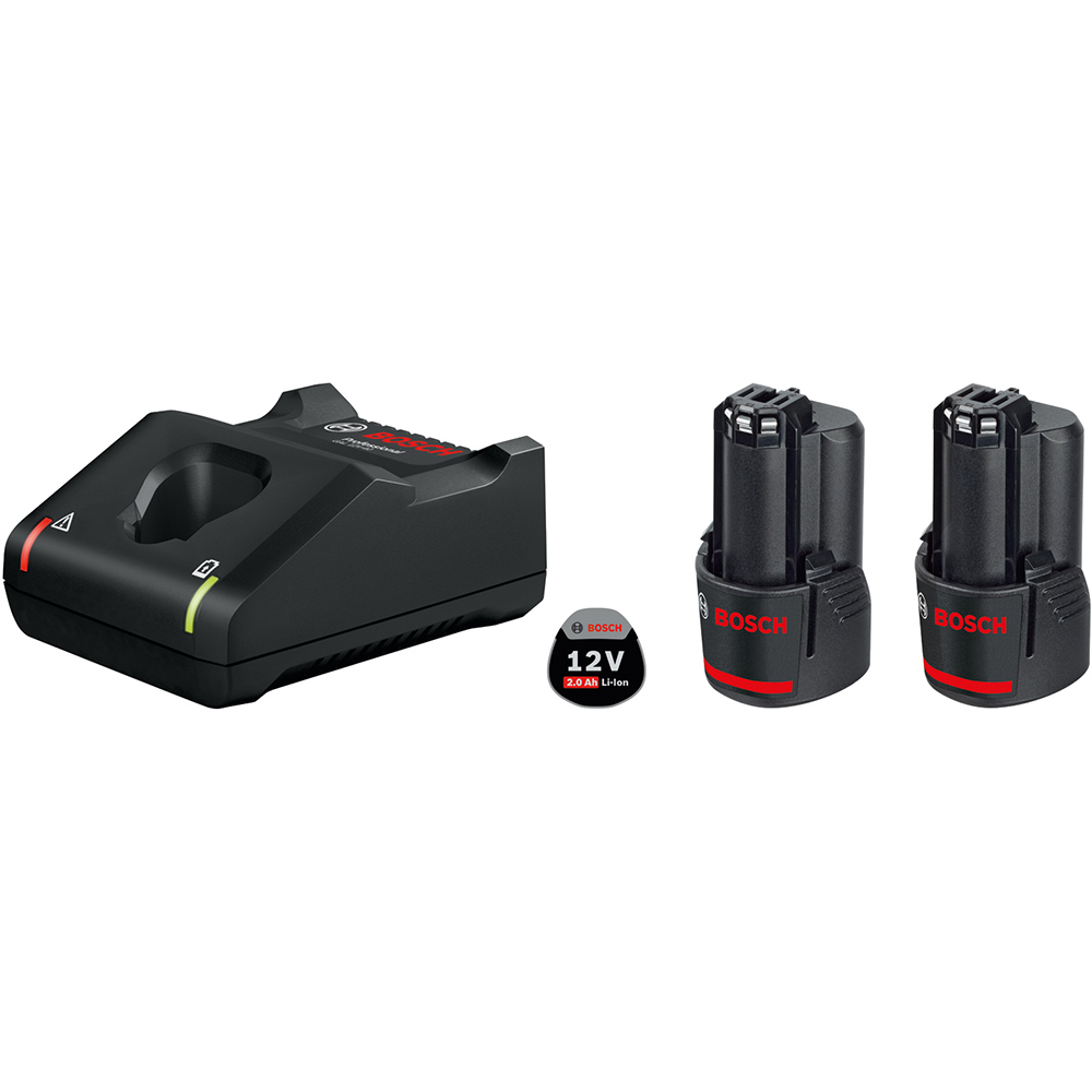Set incarcator si acumulatori pentru scule electrice BOSCH PROFESSIONAL GBA 1600A019R8, 12V, 2.0Ah, Li Ion