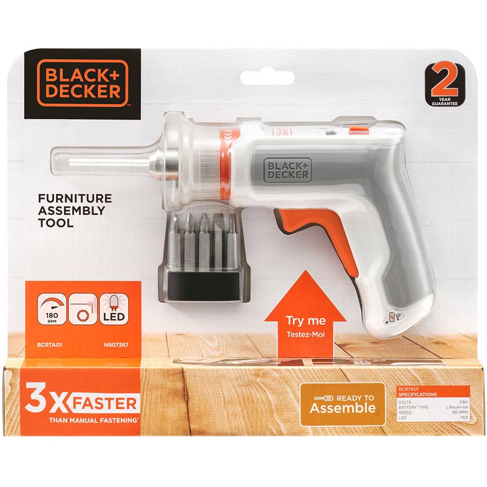 Surubelnita electrica BLACK&DECKER BCRTA01-XJ, 3.6V, 1.5Ah, 180rpm, 5.5Nm