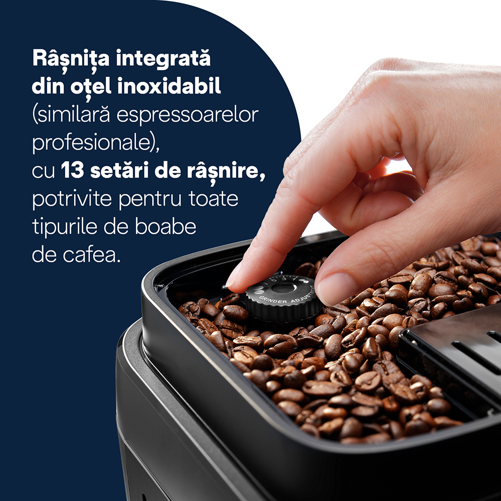 Espressor automat DELONGHI Magnifica Evo ECAM290.81.TB, 1.8l, 1450W, 15 bar, argintiu inchis-negru