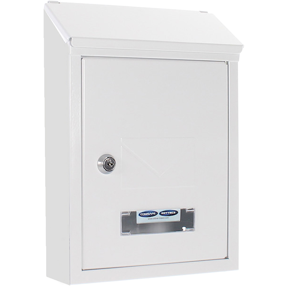 Cutie postala ROTTNER Udine, Inchidere cheie, 70 x 215 x 300 mm, alb