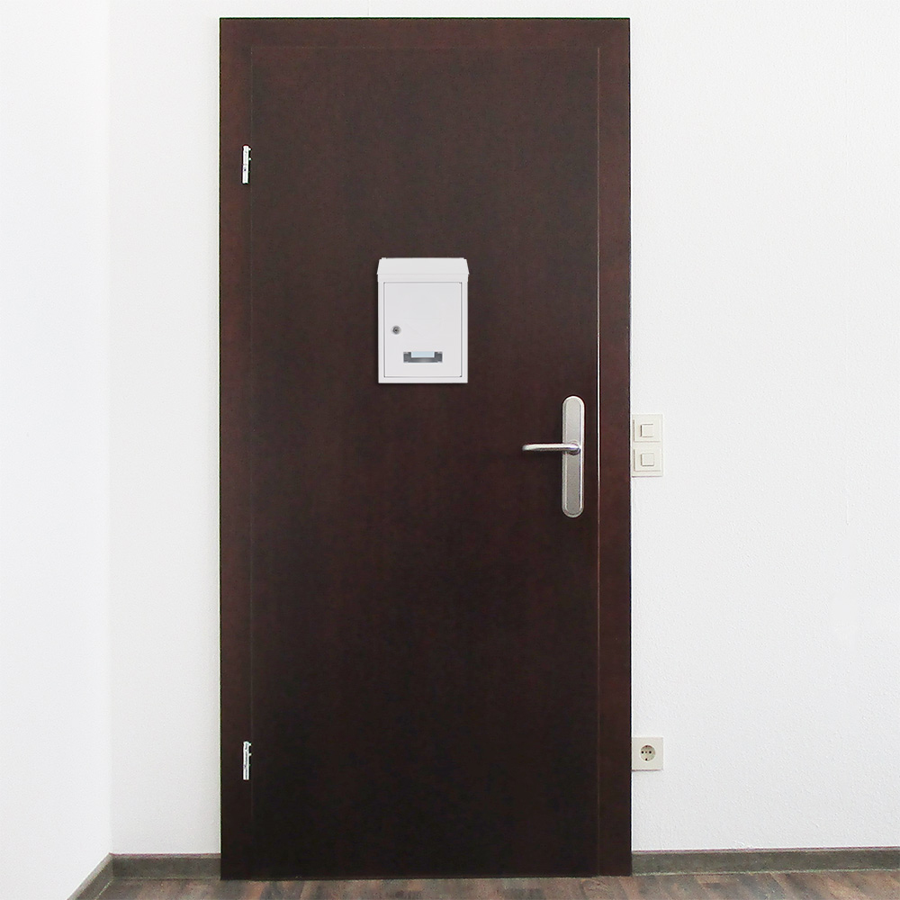Cutie postala ROTTNER Udine, Inchidere cheie, 70 x 215 x 300 mm, alb