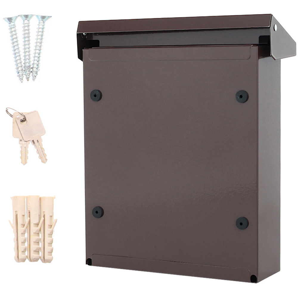 Cutie postala ROTTNER Cesena, Inchidere cheie, 70 x 210 x 250 mm, maro