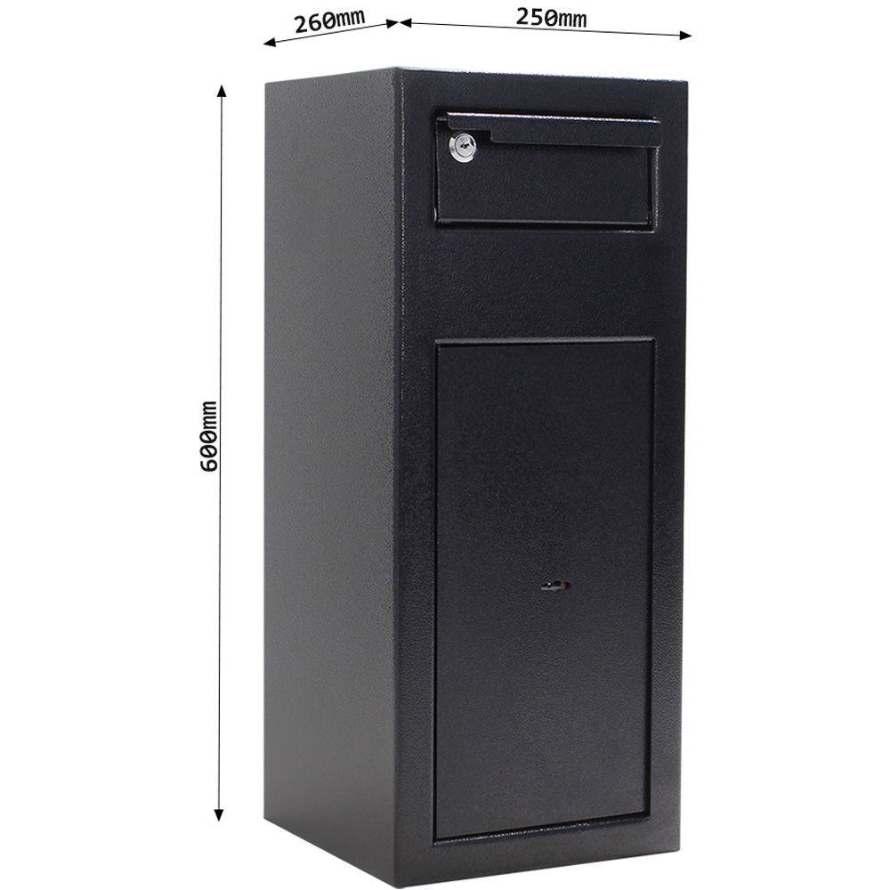 Seif ROTTNER Cashmatic, Inchidere cheie, 260 x 251 x 600 mm, negru