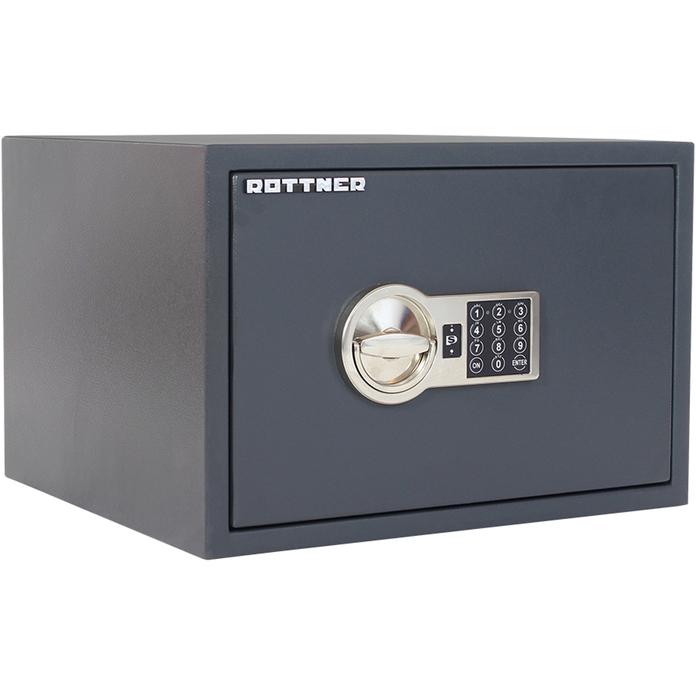 Seif certificat antiefractie ROTTNER PS 300 EL, Inchidere electronica, 400 x 445 x 300 mm, antracit