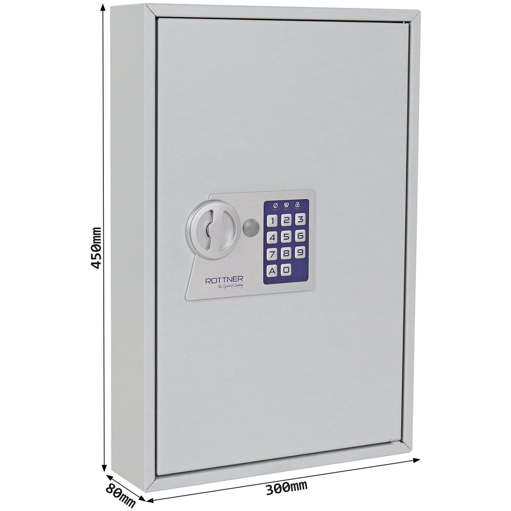 Caseta chei ROTTNER S 64, Inchidere electronica, 80 x 300 x 450 mm, alb