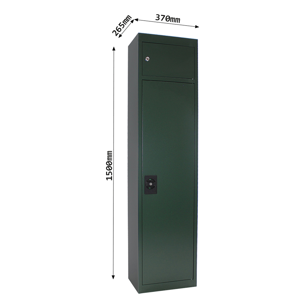 Dulap arme ROTTNER Gun 5 Cargo, Inchidere cheie, 265 x 370 x 1500 mm, verde