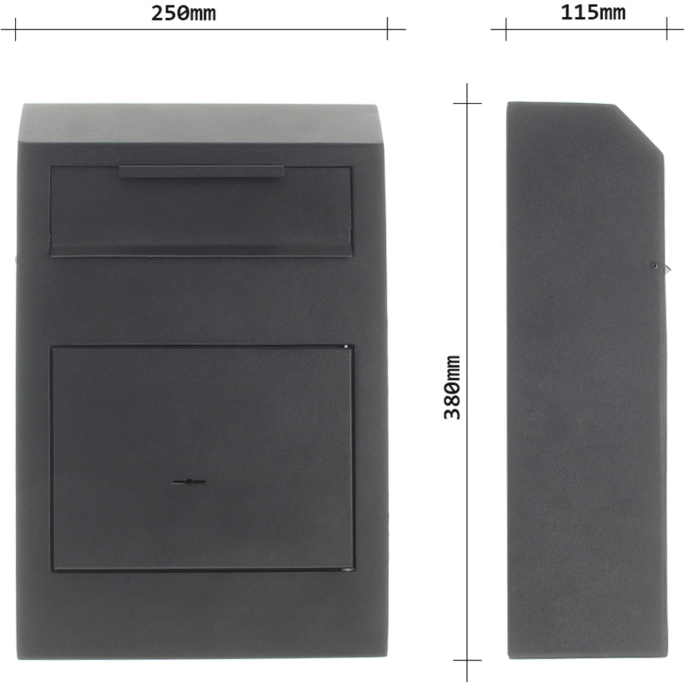Seif ROTTNER Cashmatic Basic, Inchidere cheie, 115 x 250 x 380 mm, negru
