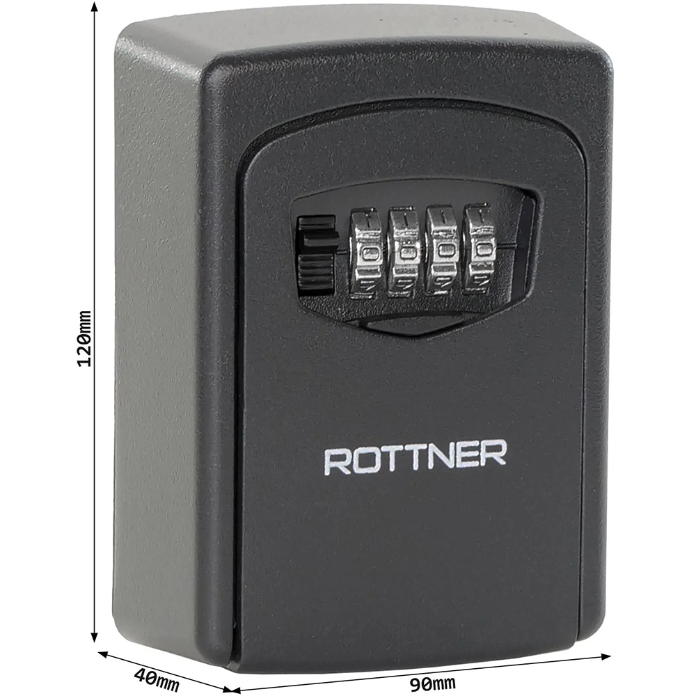 Caseta chei ROTTNER Care, Inchidere cifru, 40 x 90 x 120 mm, antracit