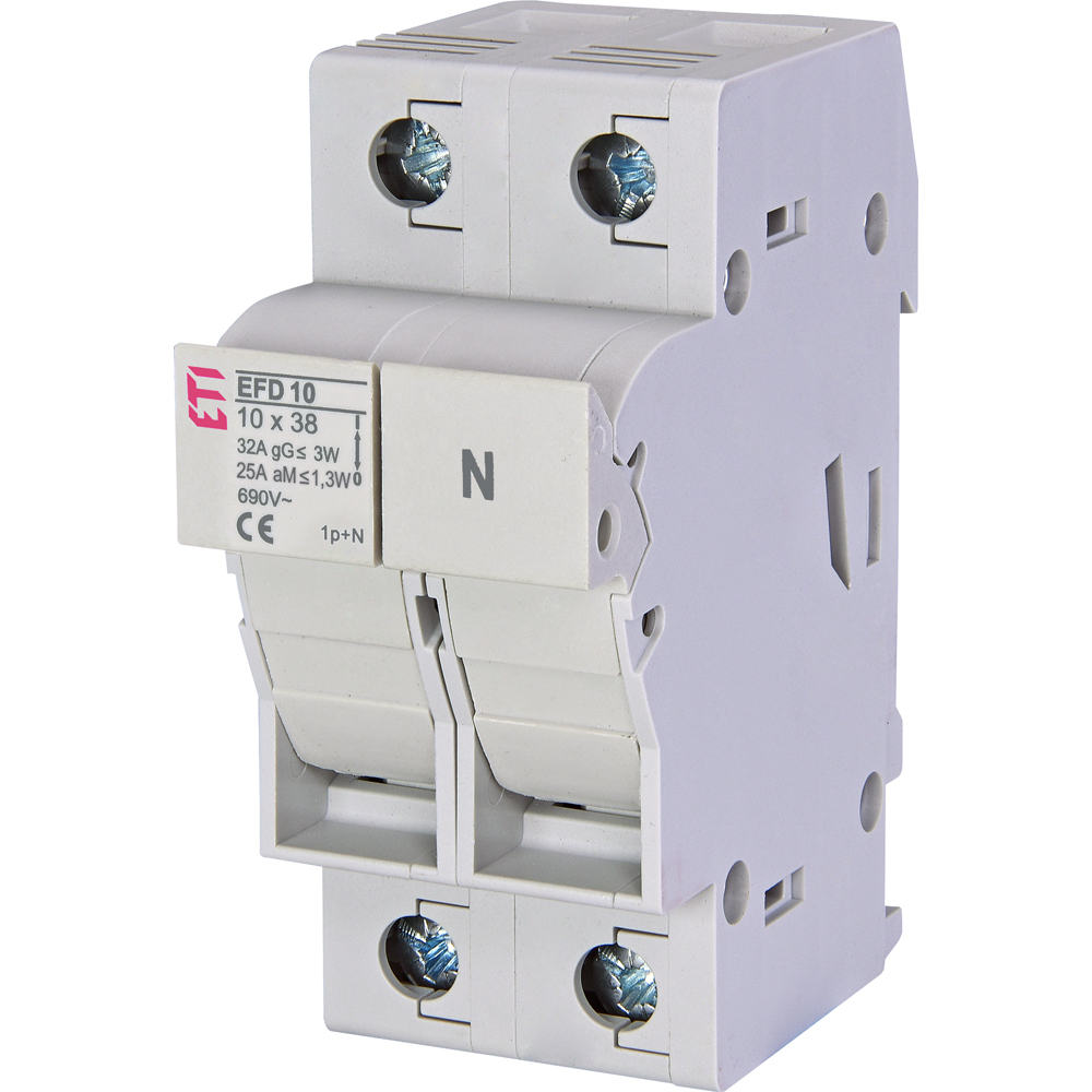 Soclu sigurante fuzibile ETI 002540002 EFD 10 1p+N, 32A, 10x38, 690V