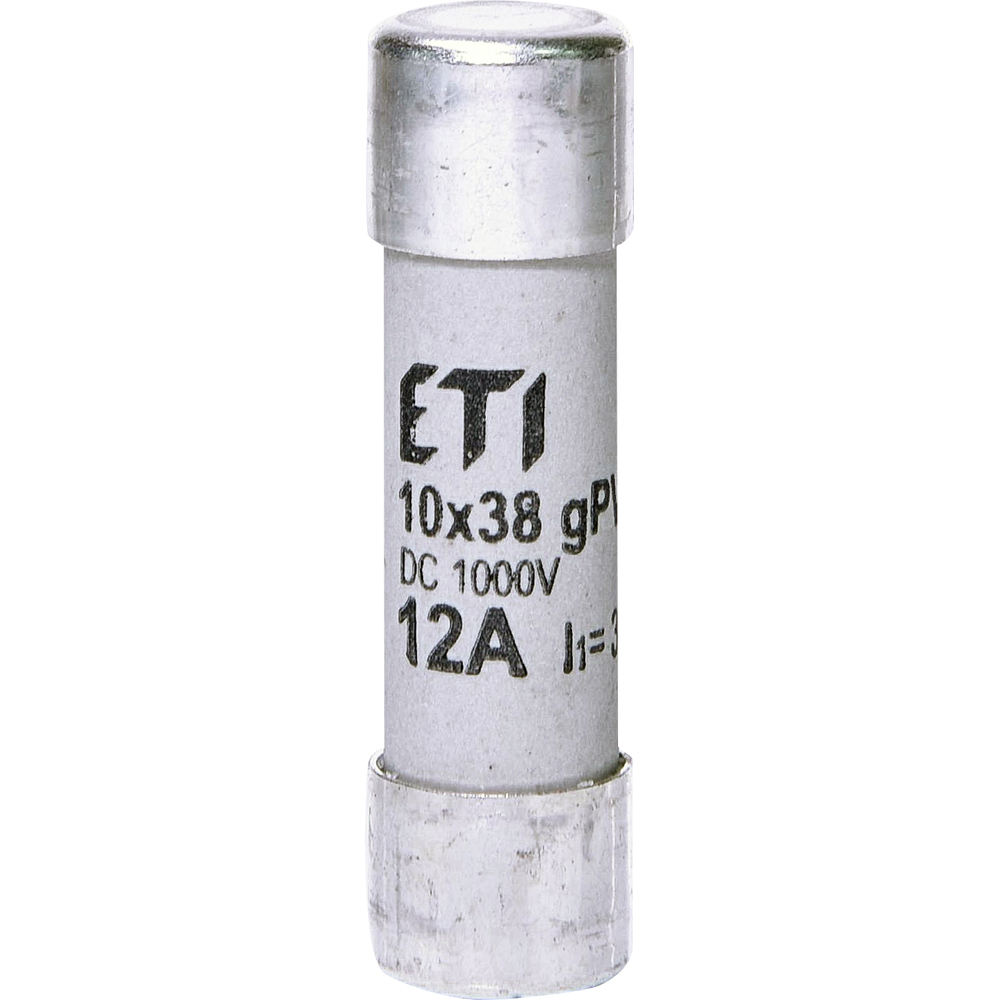 Siguranta fuzibila ETI 002625077, CH10x38 gPV 12A/1000V DC