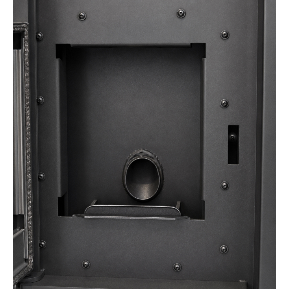 Termosemineu pe peleti FORNELLO Serena, 25 kW, 55 x 68 x 102 cm,, telecomanda, Wi-Fi, negru-crem