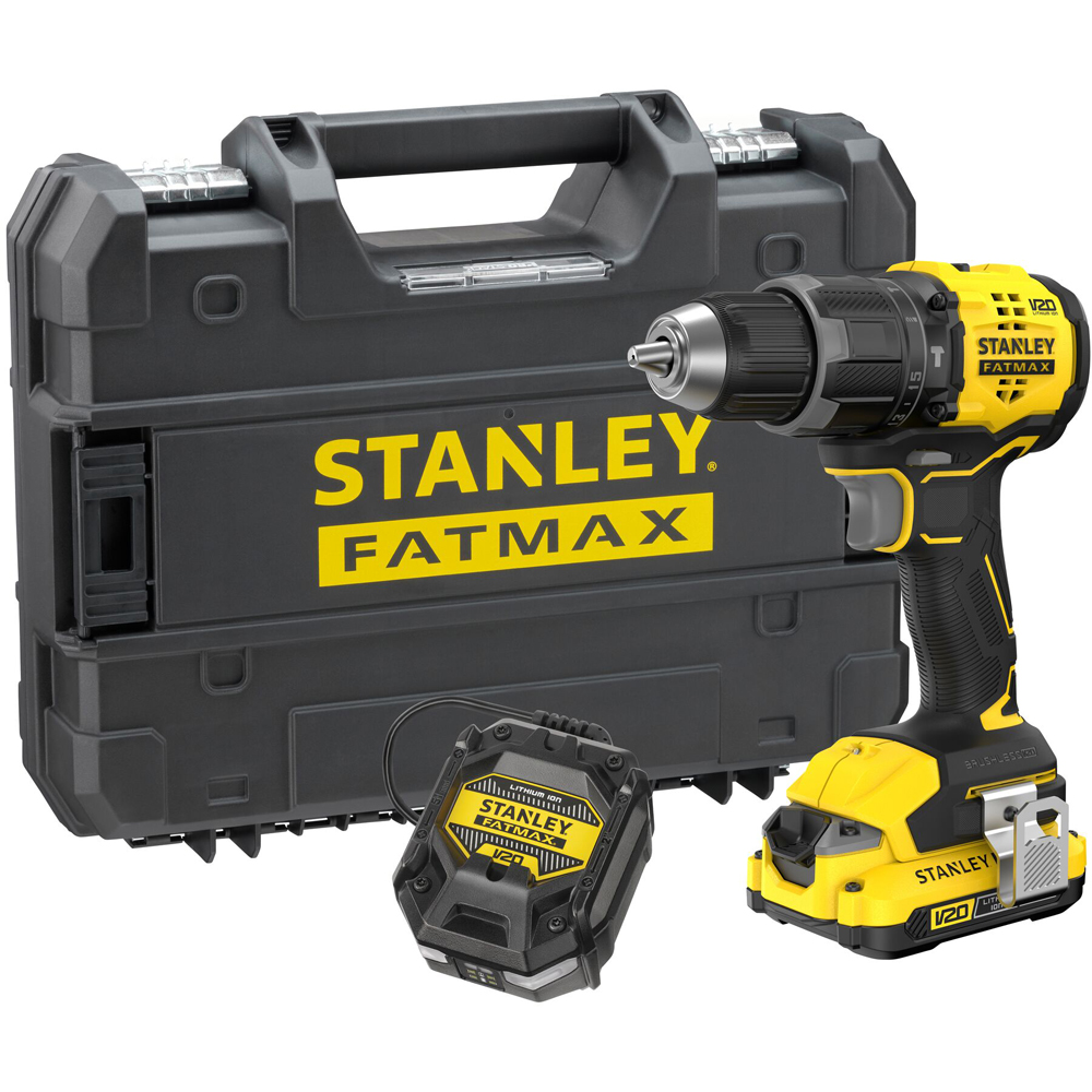 Masina de gaurit cu percutie STANLEY FATMAX SFMCD716D, 18V, 2Ah, 1 acumulator, Brushless, Li-Ion