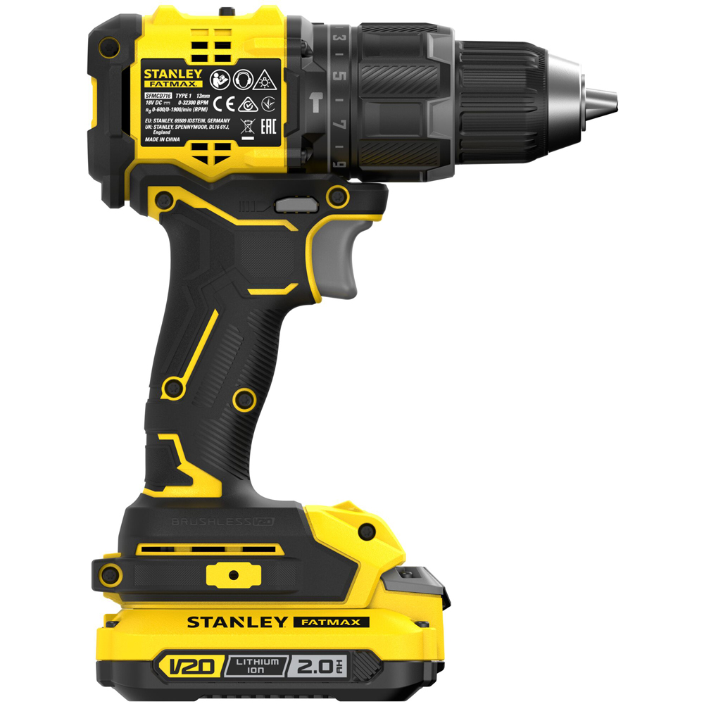 Masina de gaurit cu percutie STANLEY FATMAX SFMCD716D, 18V, 2Ah, 1 acumulator, Brushless, Li-Ion