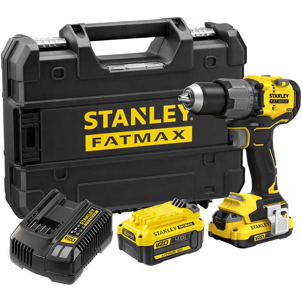 Masina de gaurit cu percutie STANLEY FATMAX SFMCD726MD, 18V, 2/ 4Ah, 2 acumulatori, 2000RPM, 80Nm