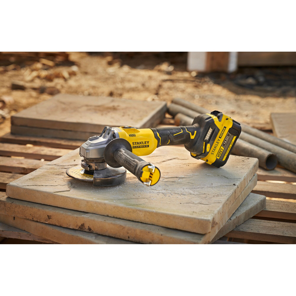 Polizor unghiular STANLEY FATMAX SFMCG710M1T, 18V, 125 mm, 4Ah, 1 acumulator, Brushless, Li-Ion